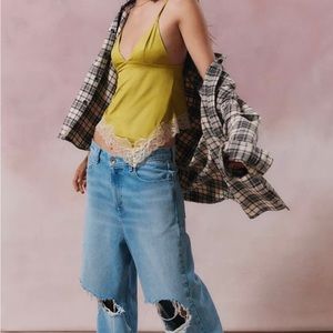 Urban Outfitters Olive Green Asymmetrical Tank Top